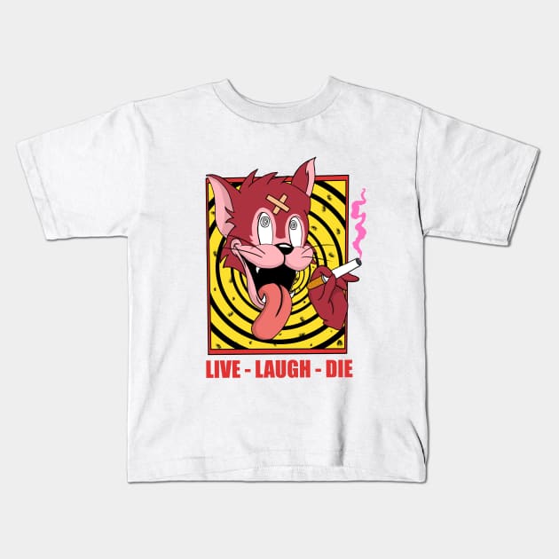 Life - Laugh-Die Kids T-Shirt by Laury